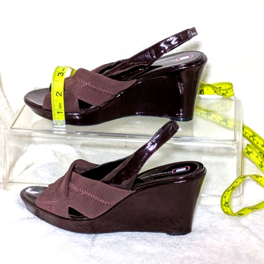 Women's Bandolino Wedge Platform Sandals, Brown, Summer Casual, Sz 7 - Picture 8 of 8